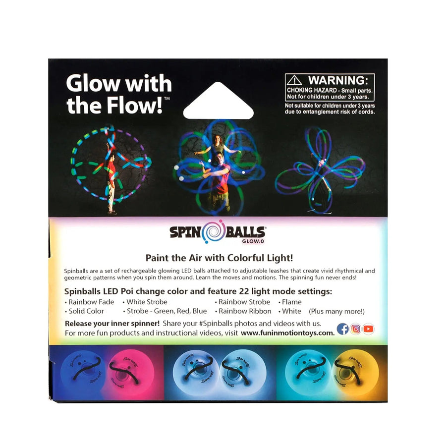 Glow. 0 LED Rechargeable Poi Set - Night Practice