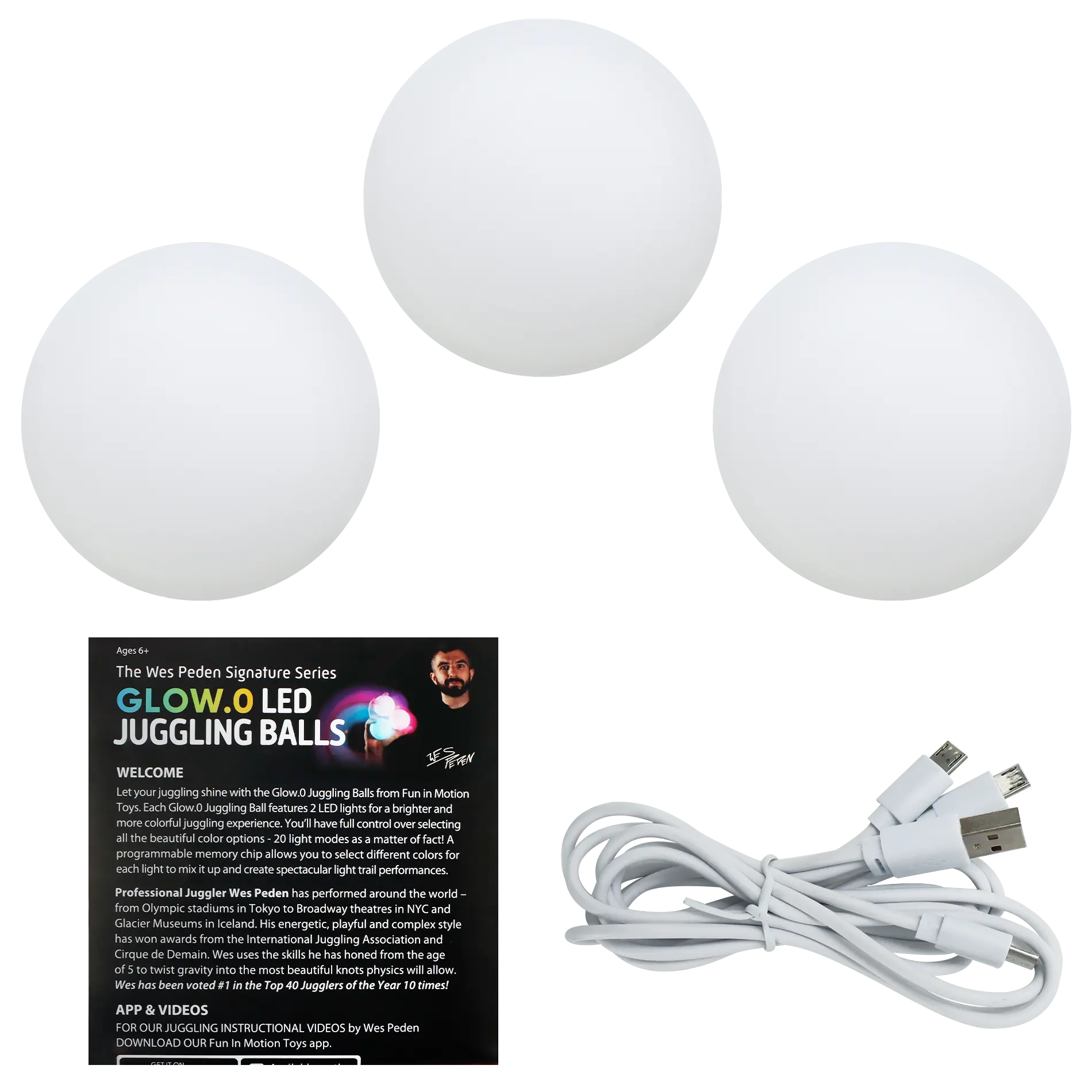 Wes Peden Glow.0 Juggling Balls - Play Time