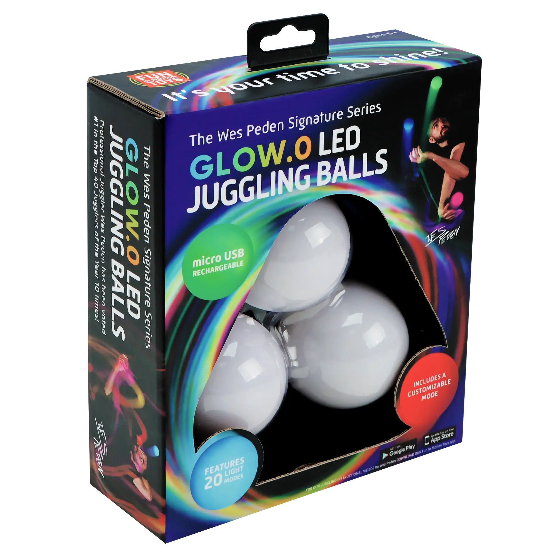 Wes Peden Glow.0 Juggling Balls - Bright Play