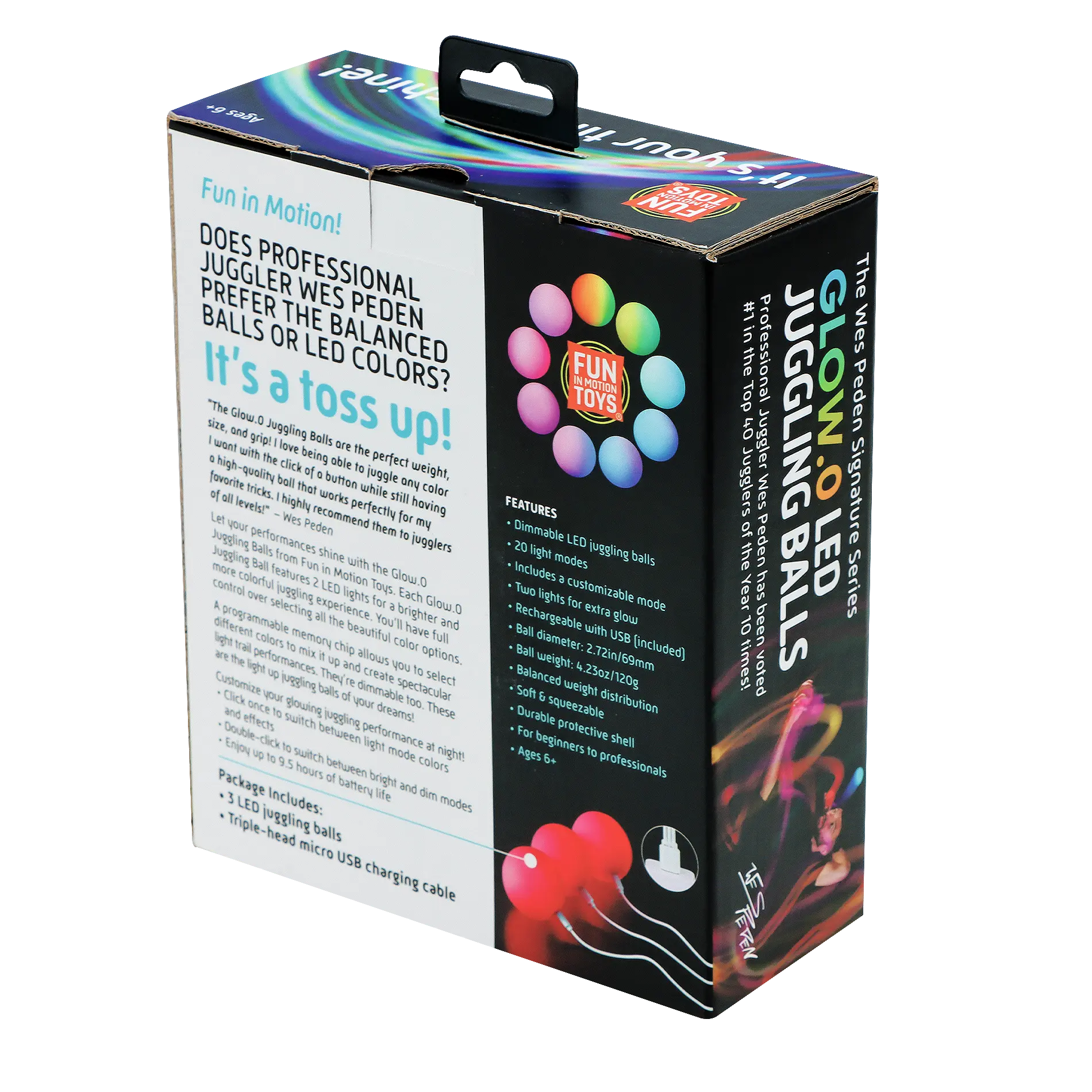 Wes Peden Glow.0 Juggling Balls - Play Time